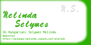 melinda selymes business card